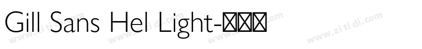 Gill Sans Hel Light字体转换